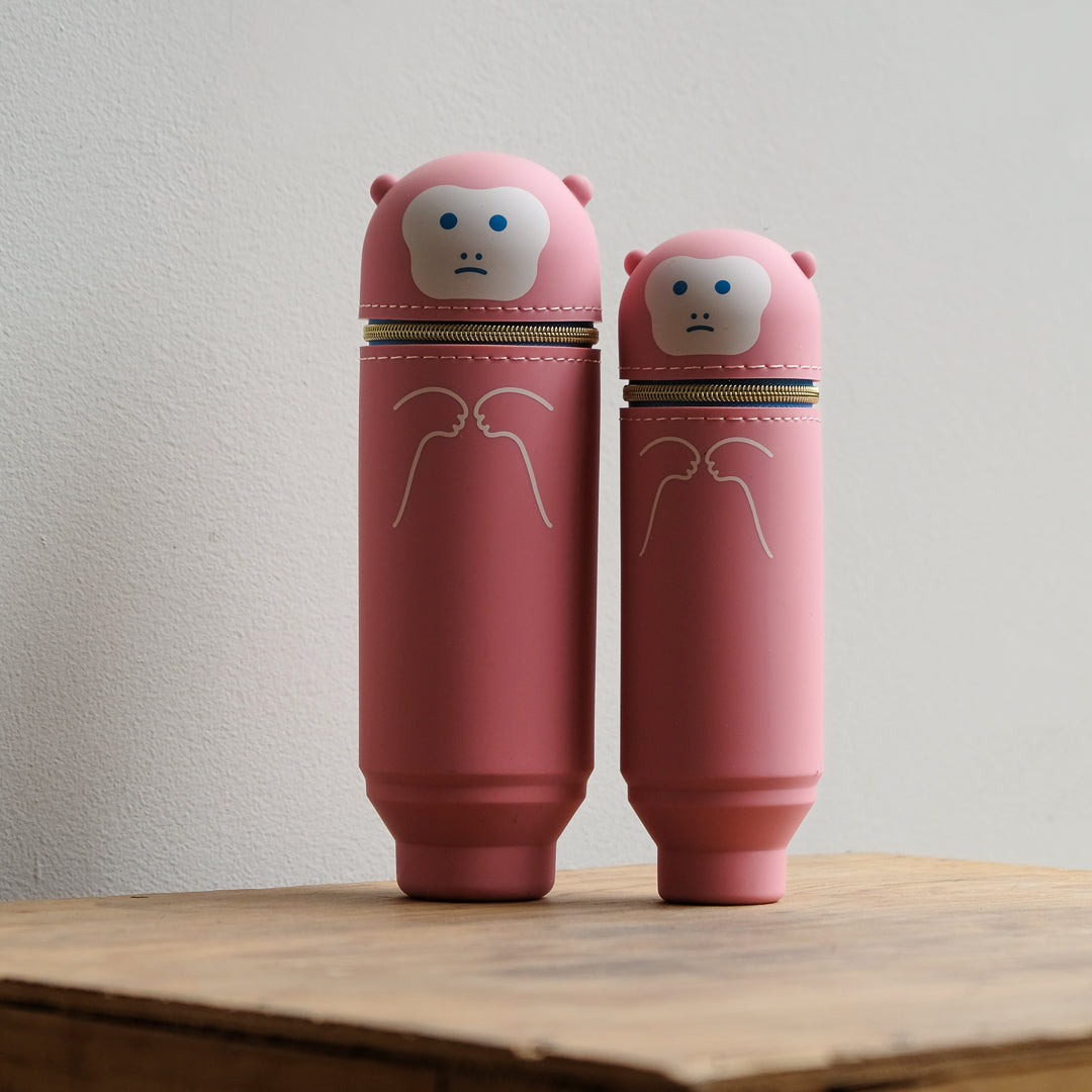 LIHIT LAB. PuniLabo Pen Case Coffee Shop Animals - A8812-4 LG Monkey