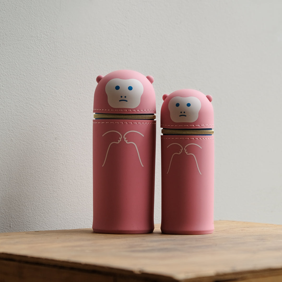 LIHIT LAB. PuniLabo Pen Case Coffee Shop Animals - A8811-4 SM Monkey