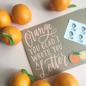 Love Lettering Decorative Mailer - Orange You Glad 7 x 9"
