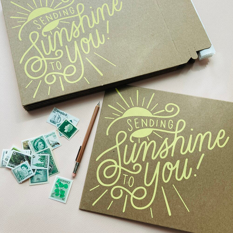 Love Lettering Decorative Mailer - Sending Sunshine to You 7 x 9"