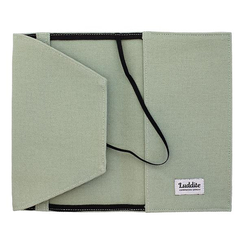 Luddite Canvas A5 Notebook Cover - Sage