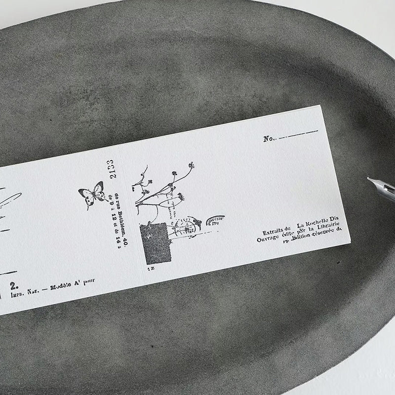 Yohaku Letterpress Memo Pad - M-131 Nostalgy Black