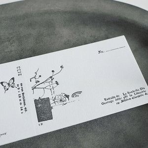 Yohaku Letterpress Memo Pad - M-131 Nostalgy Black