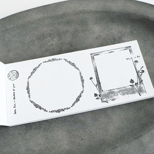 Yohaku Letterpress Memo Pad - M-132 Collection BLACK