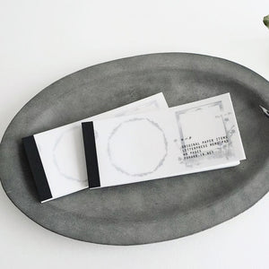 Yohaku Letterpress Memo Pad - M-132 Collection BLACK