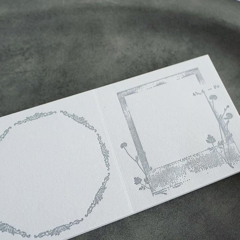 Yohaku Letterpress Memo Pad - M-135 Collection GRAY