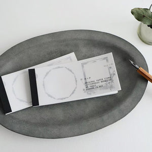 Yohaku Letterpress Memo Pad - M-135 Collection GRAY