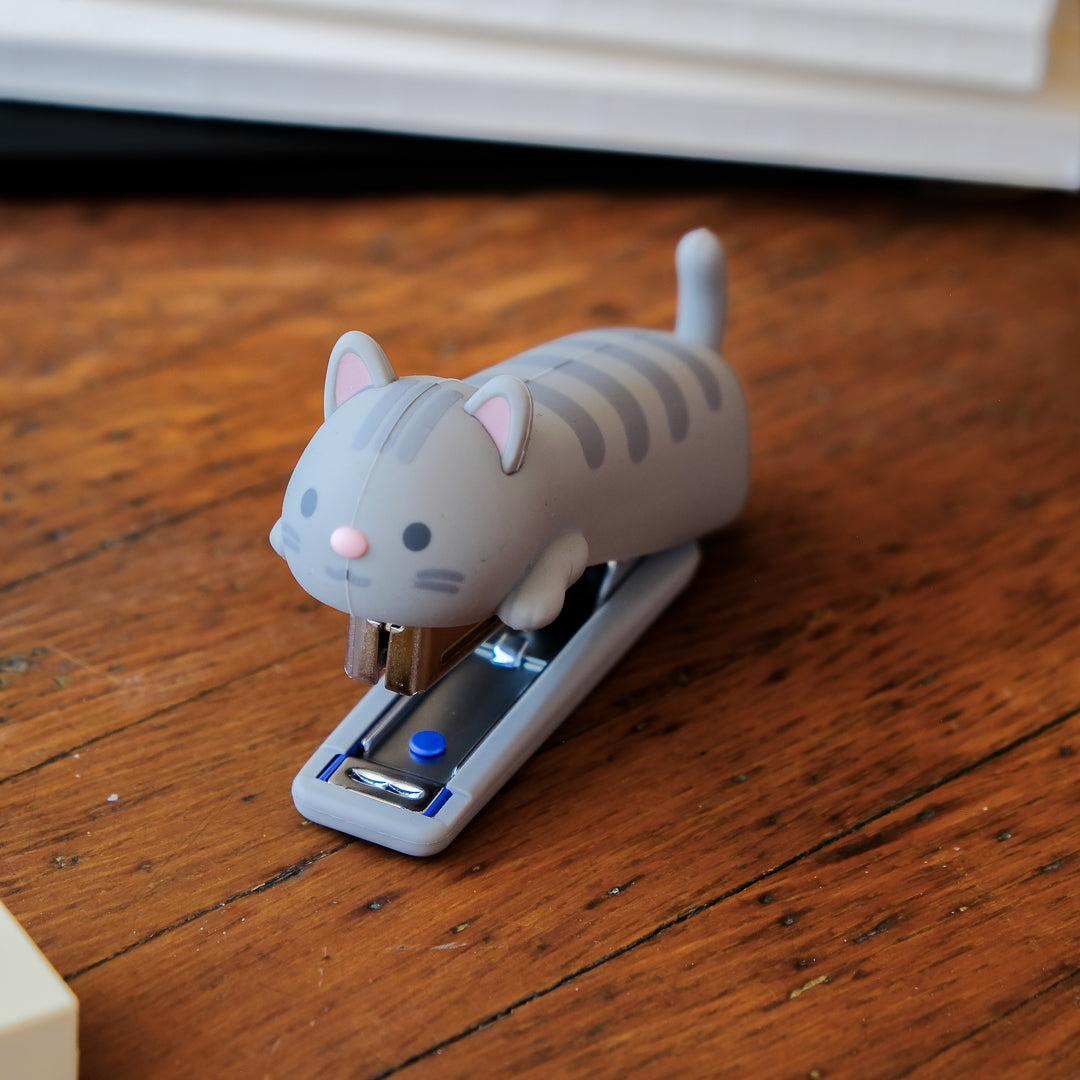 Max Japan Silicon Stapler - Gray Cat