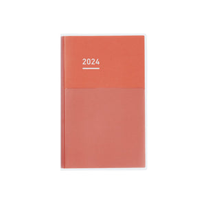 PRE ORDER: 2024 Kokuyo Jibun Techo Days MINI Diary - B6 Slim - Red