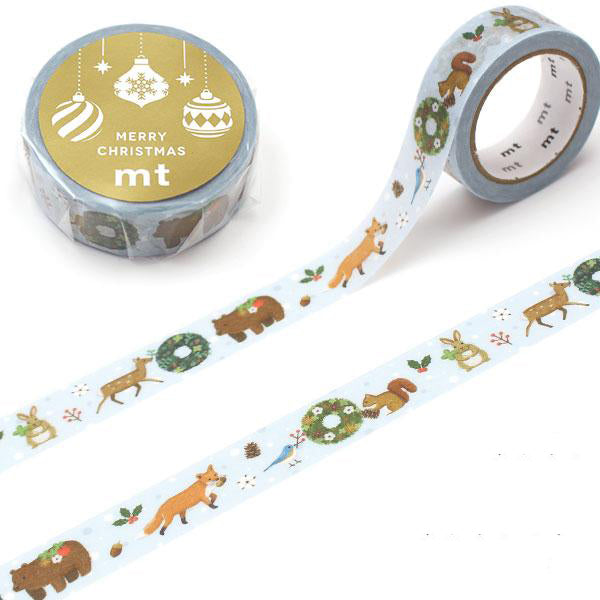 mt Christmas Masking Tape  MTCMAS147 Animal Wreaths