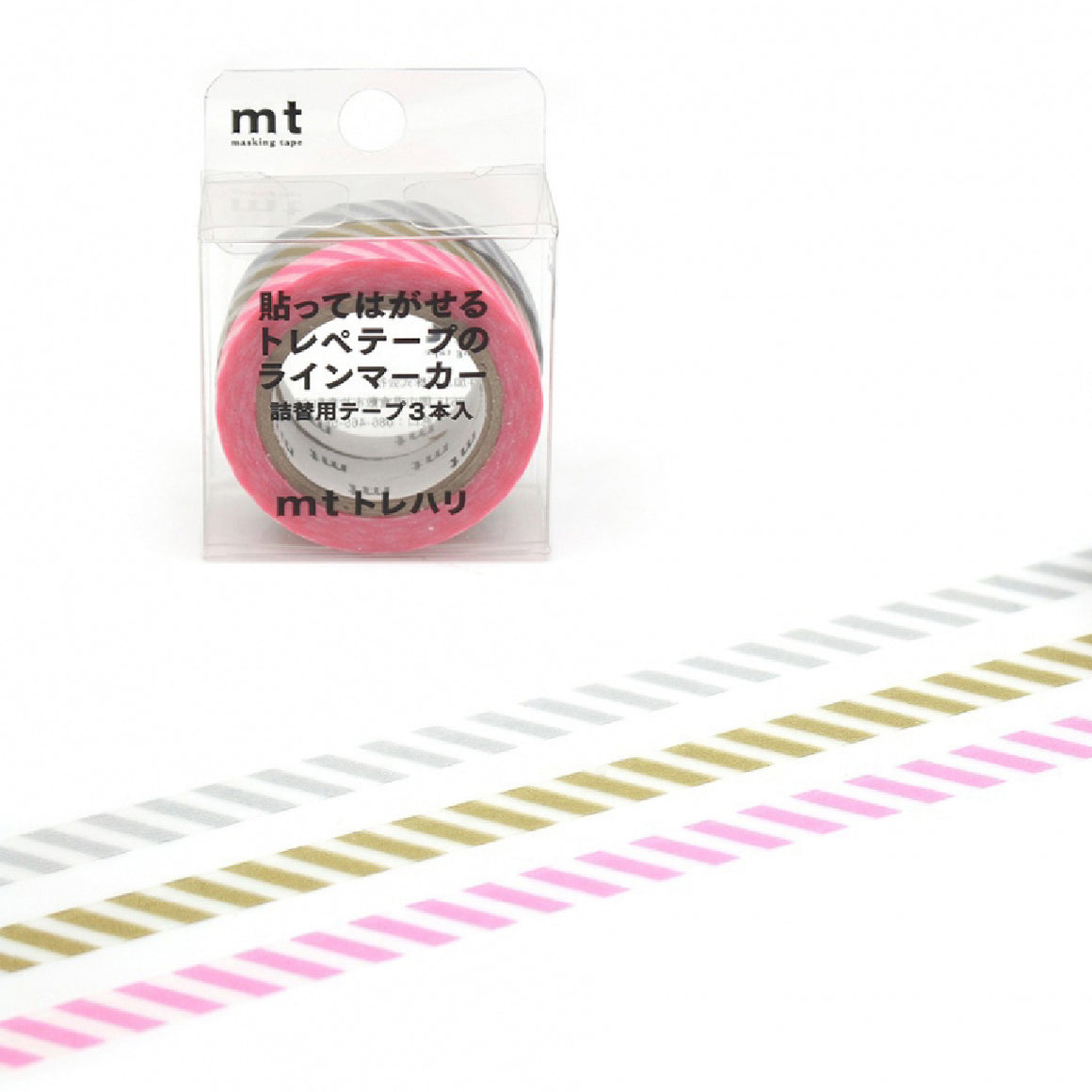 mt Trehari Washi Tape Cutter REFILL TAPE - Set D Striped