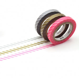 mt Trehari Washi Tape Cutter REFILL TAPE - Set D Striped