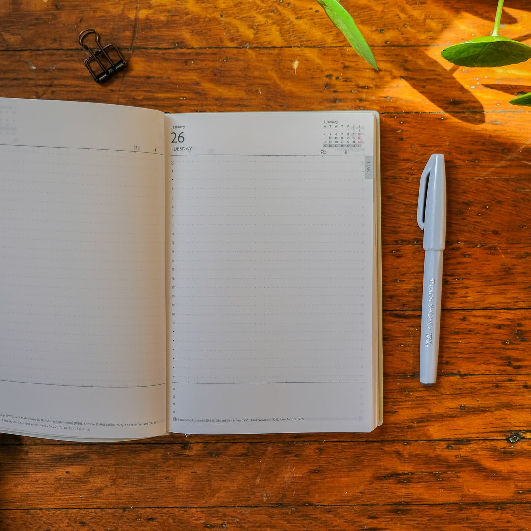 Mark's 2027 B6 Daily EDiT Planner (Jan - Dec 2027): Opal Green