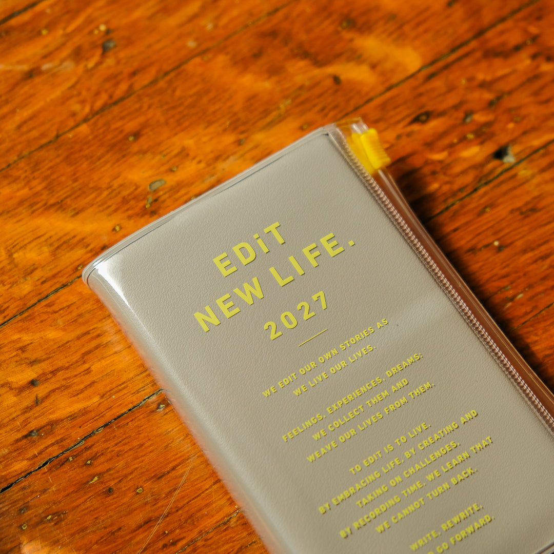 Mark's 2027 EDiT One Day One Page B7 Typo Pocket Planner - Urban Grey