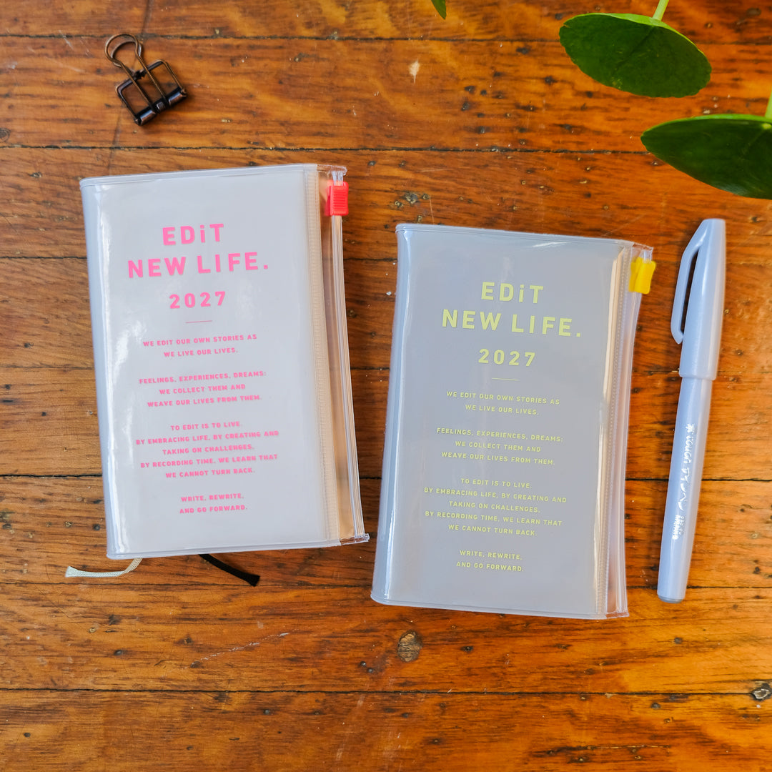 Mark's 2027 EDiT One Day One Page B7 Typo Pocket Planner - Urban Grey