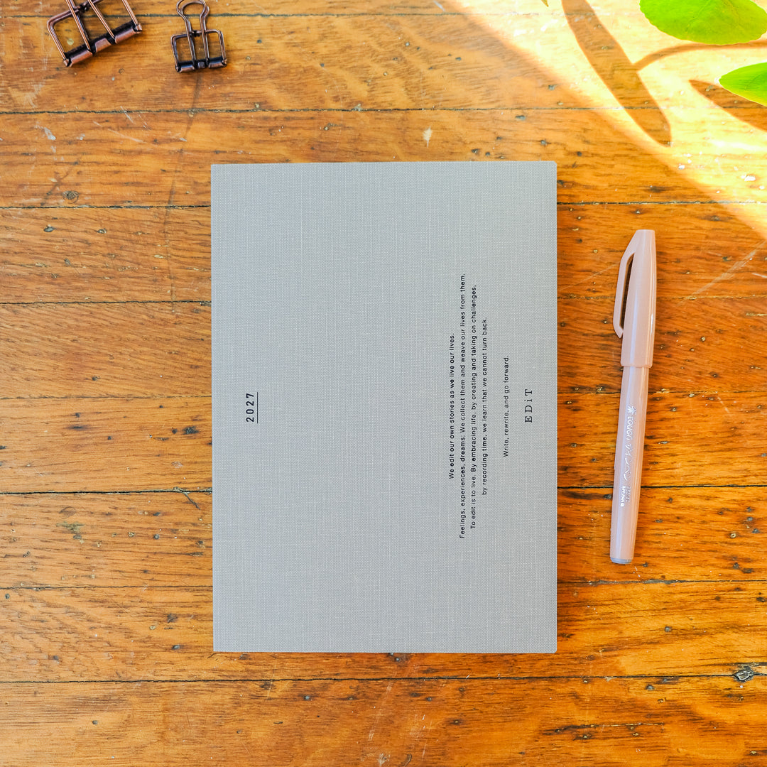 Mark's 2027 A5 Weekly Vertical EDiT Planner (Jan - Dec 2027): Greige