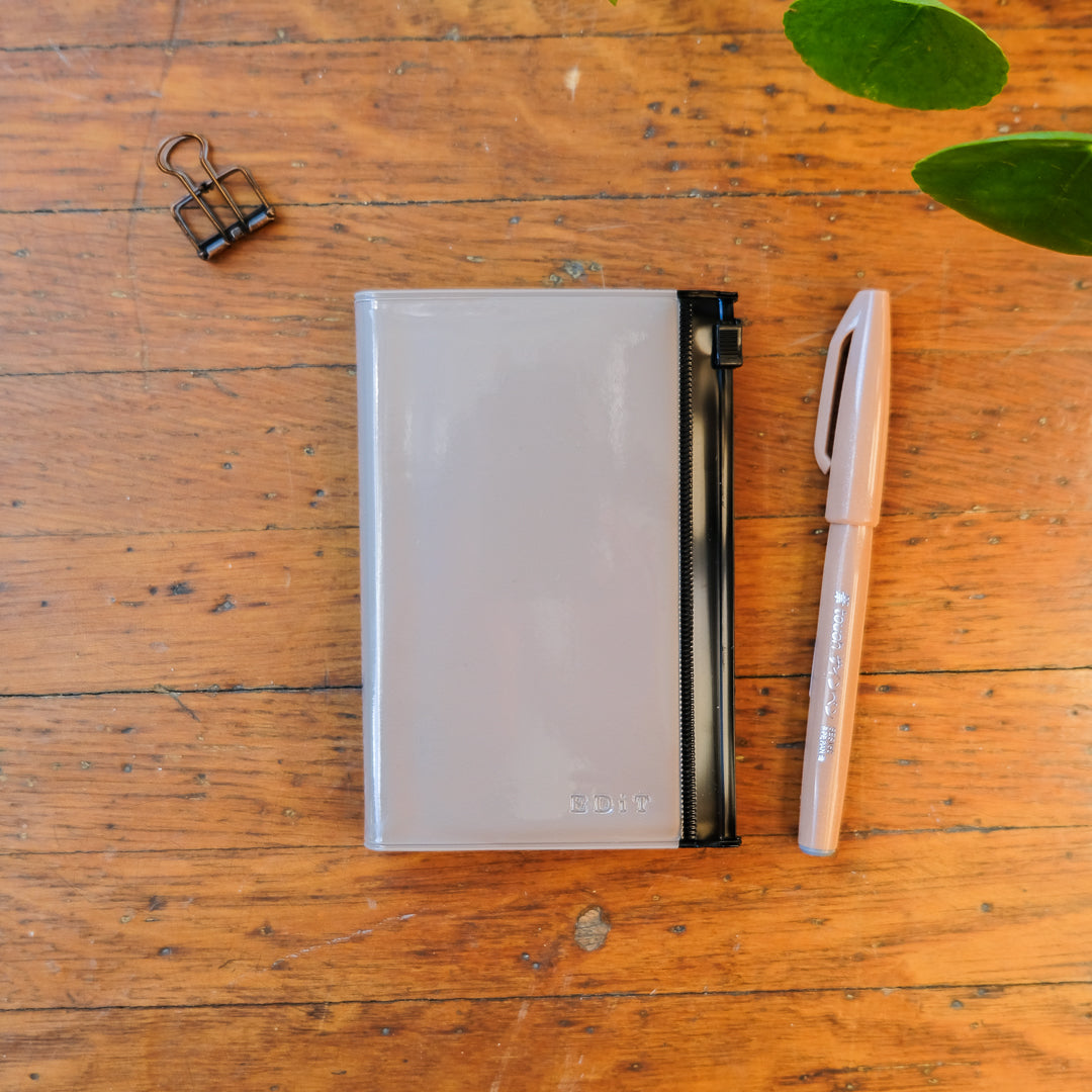 Mark's EDiT B7 Grid Notebook with Cover - Light Latte
