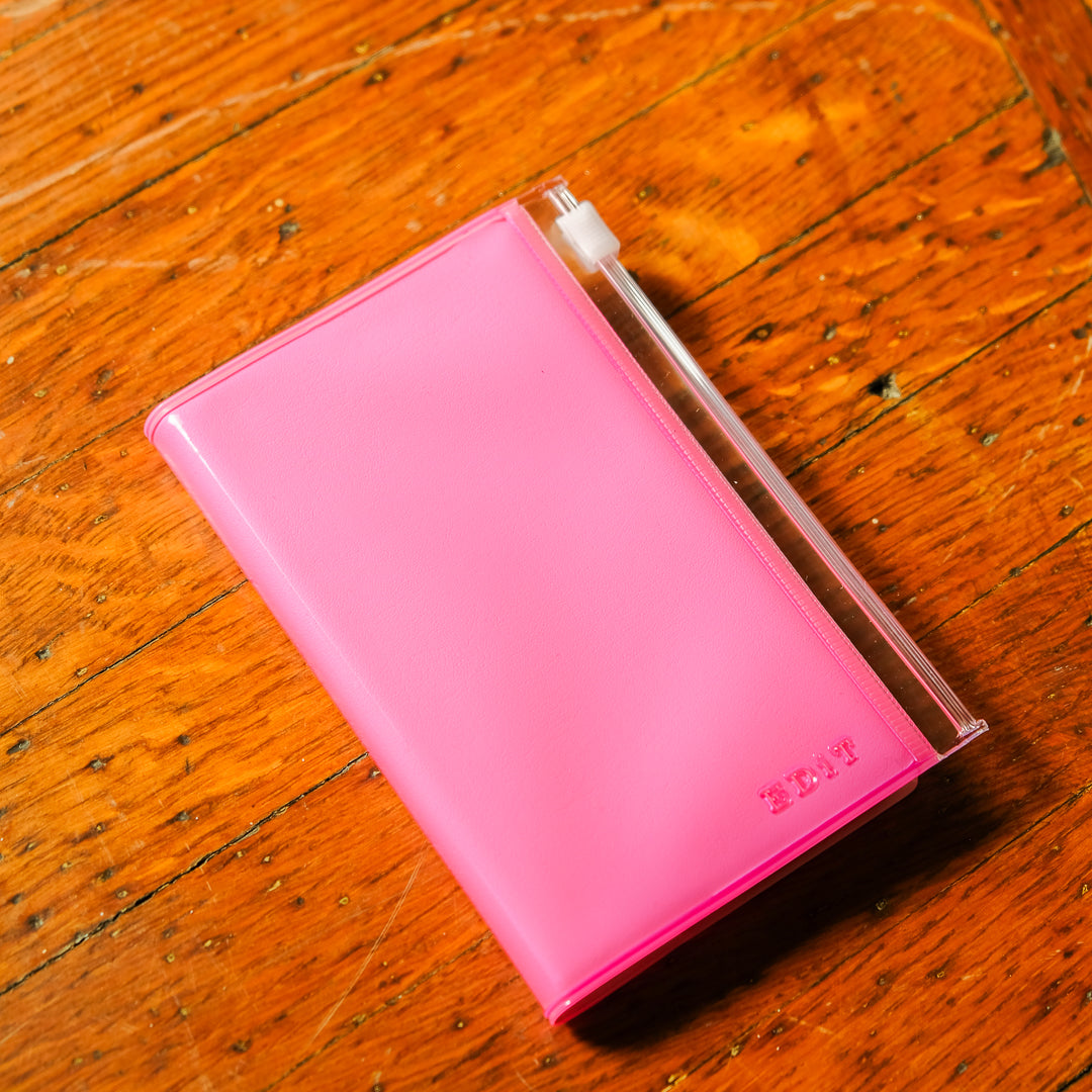 Mark's EDiT B7 Grid Notebook with Cover - Neon Pink