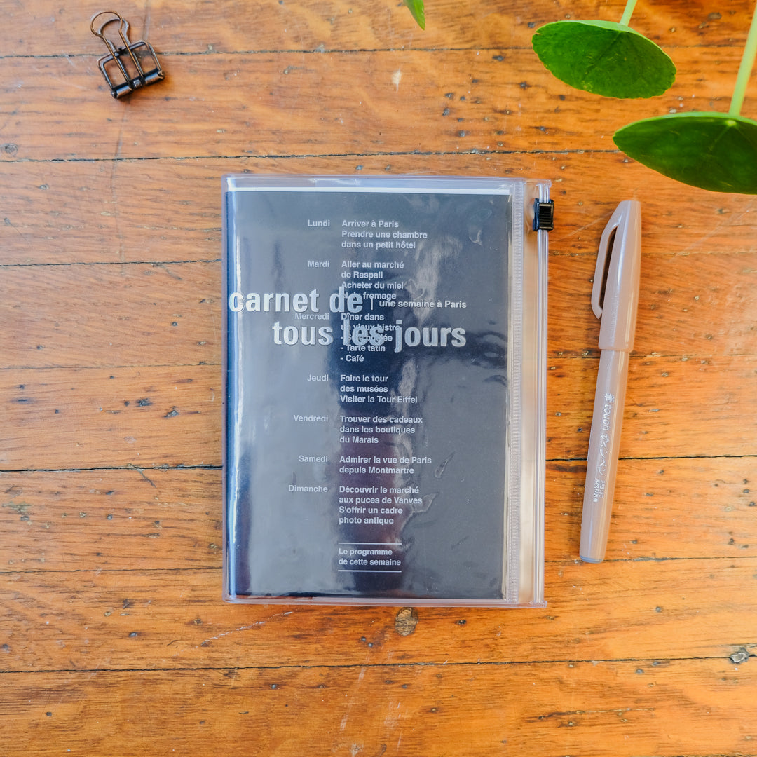 Mark's 2027  A6 Zipper Notebook/tous les jours: Black