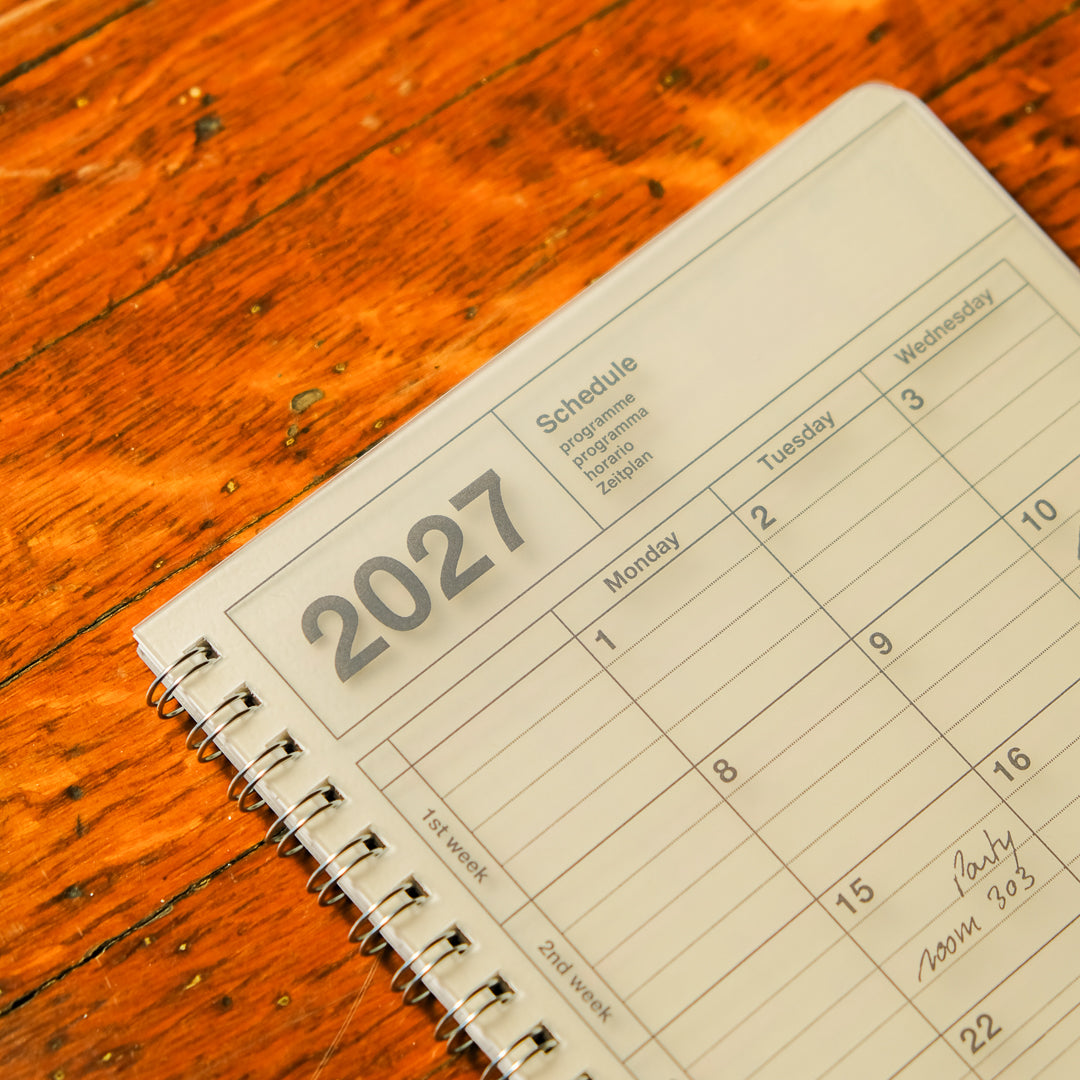 Mark's 2027 B6 Monthly Vertical Notebook Calendar (Jan - Dec 2027): Ivory