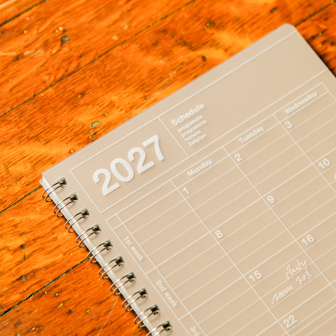 Mark's 2027 B6 Monthly Vertical Notebook Calendar (Jan - Dec 2027): Brown