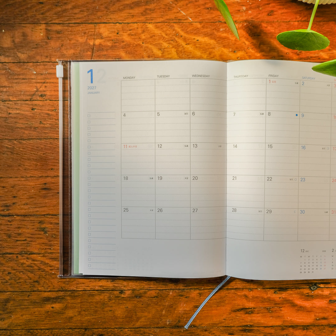 Mark's 2027 A5 Monthly Planner (Jan - Dec 2027): Mint