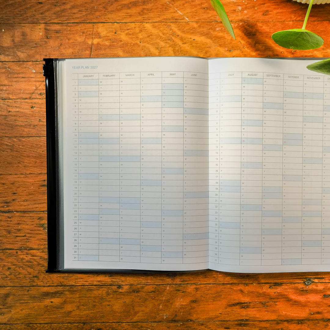Mark's 2027 A5 Monthly Planner (Jan - Dec 2027): Black