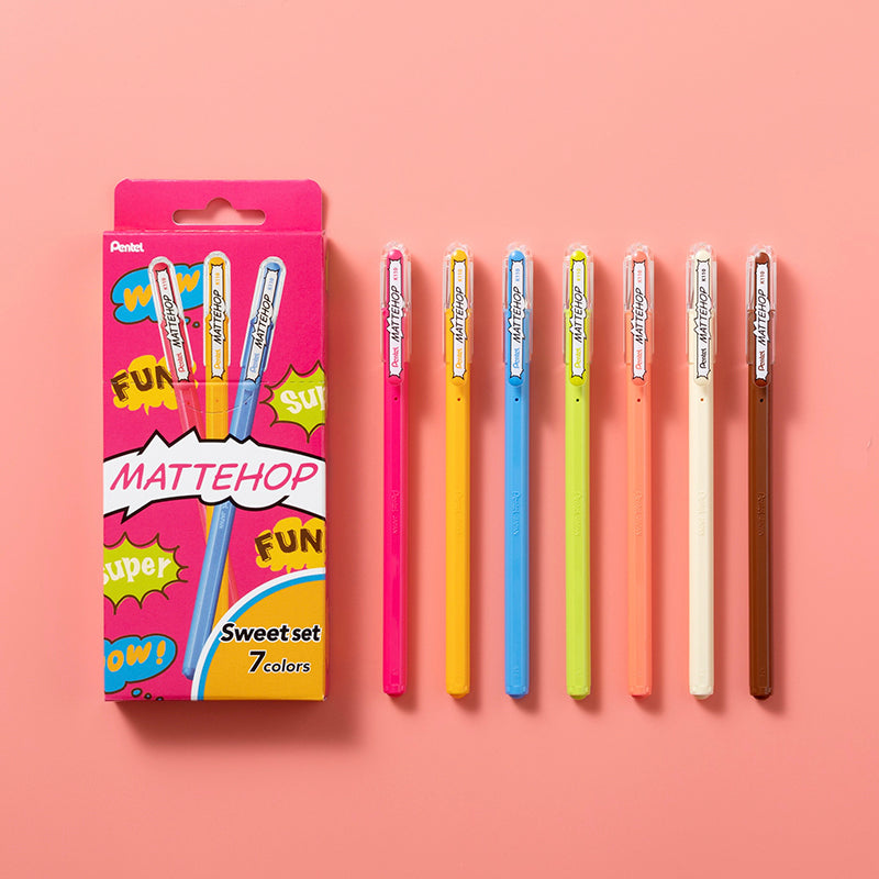 Pentel Mattehop Sweet Set - 7 Colors