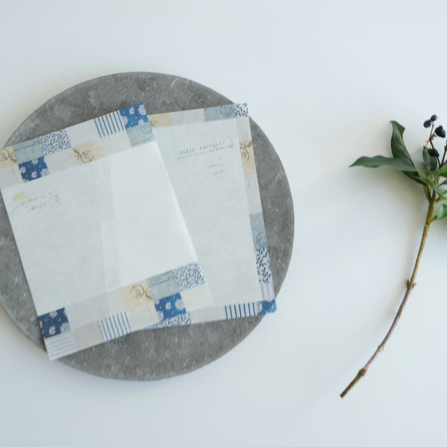 Yohaku Memo Pad - YC-028 CHECK&STRIPE Winter Gift Memo Pad Mosaic