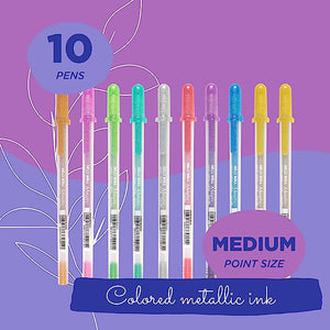 Sakura Gelly Roll Metallic Gel Pen 1.0 mm - 10 Color Set