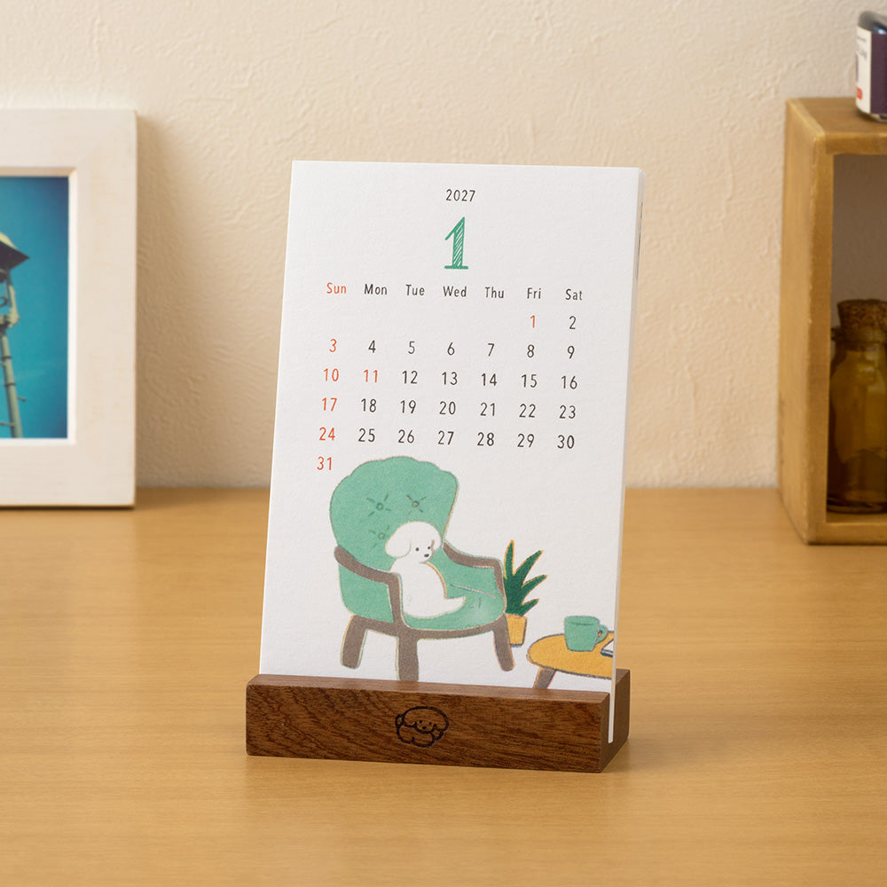PRE ORDER Midori 2027 Stand Up Calendar - Dog