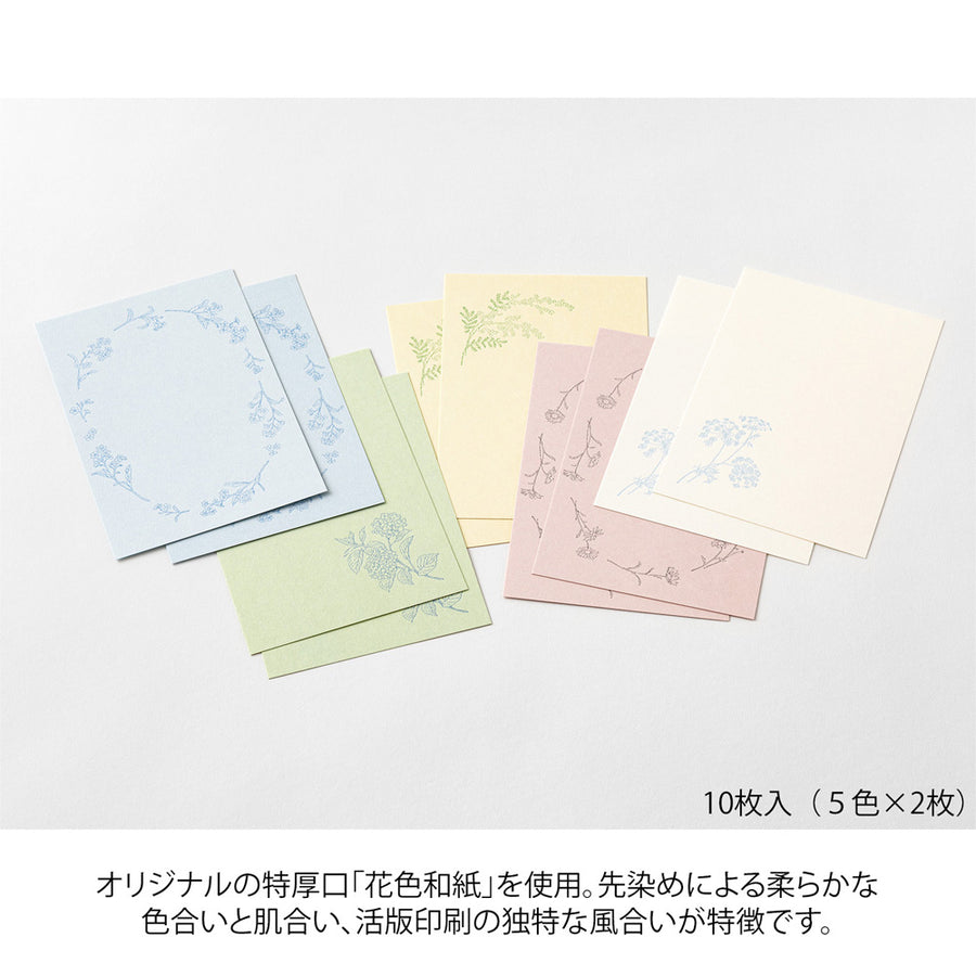 Midori Postcard Set - Hanairo Washi (Set of 10)