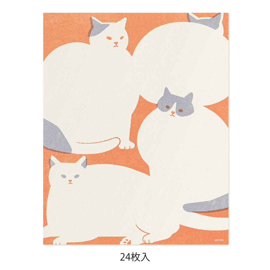 Midori Kimagure Easy&Cozy Letter Pad - Cat