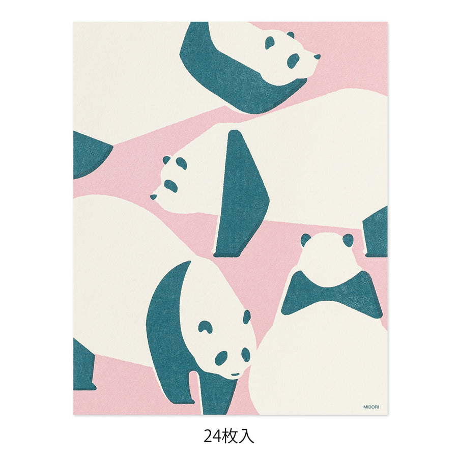 Midori Kimagure Easy&Cozy Letter Pad - Panda
