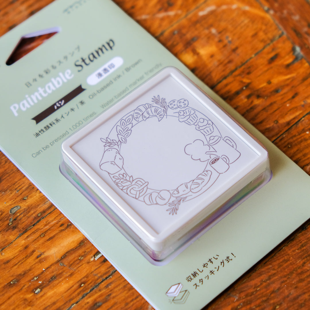 Midori Pre-Inked Paintable Stamp - Bread Brown