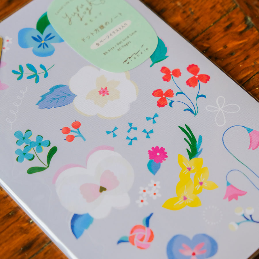 Midori Yuru Log B6 Notebook - Floral