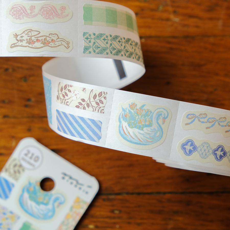 Midori Yuru Log Sticker Roll - Antique