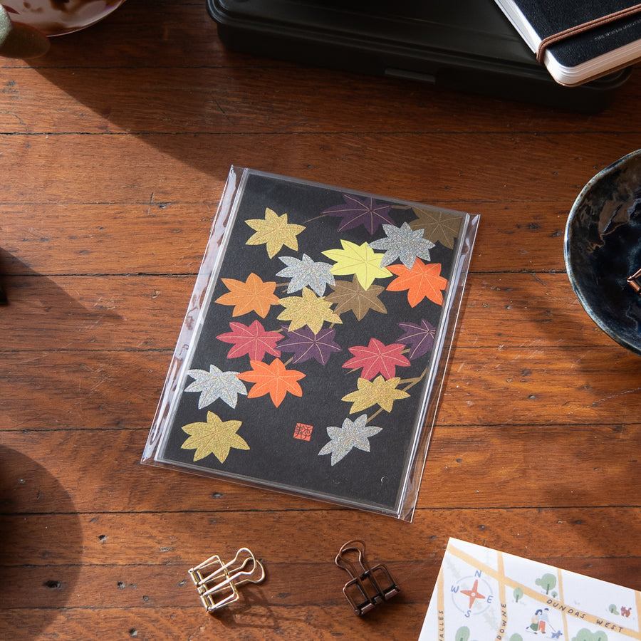 Midori Autum Postcard - Japanese Maple 000
