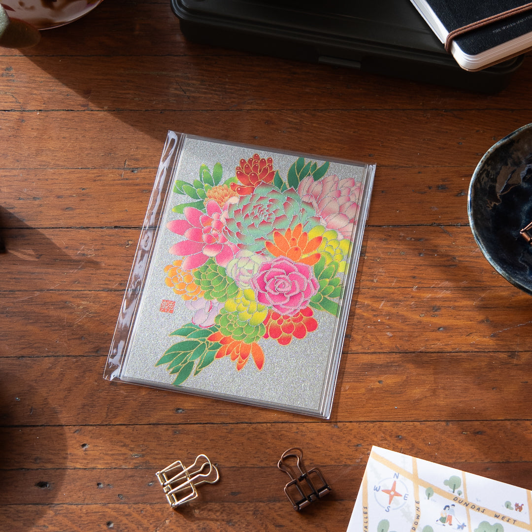 Midori Autum Postcard - Autumn Succulent Plants 006