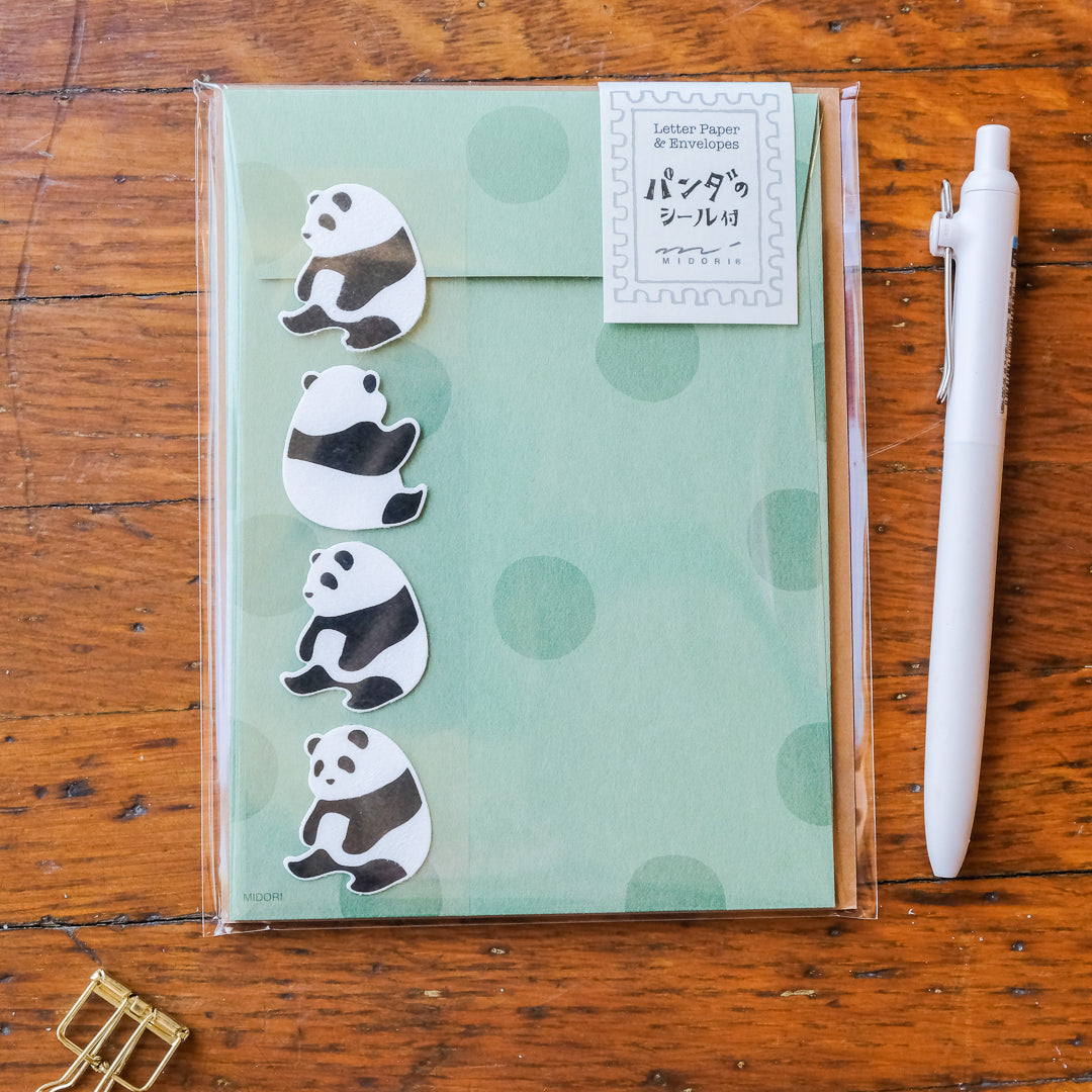 Midori Letter Set with Stickers - 948 Panda A