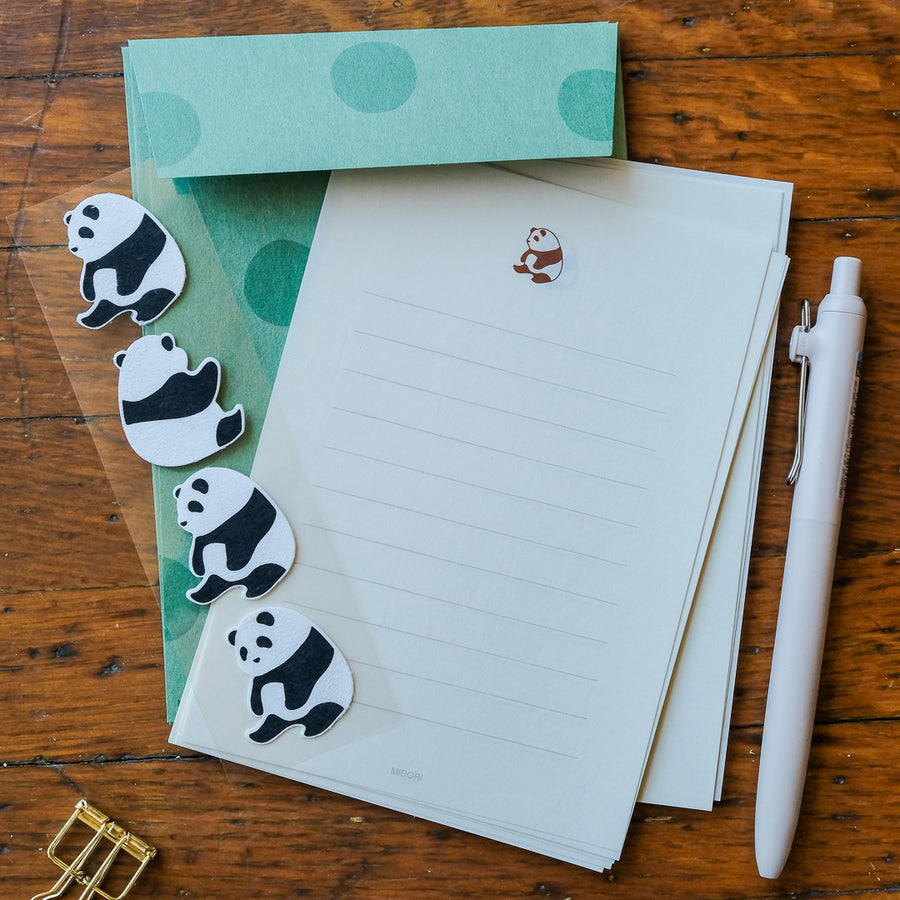 Midori Letter Set with Stickers - 948 Panda A