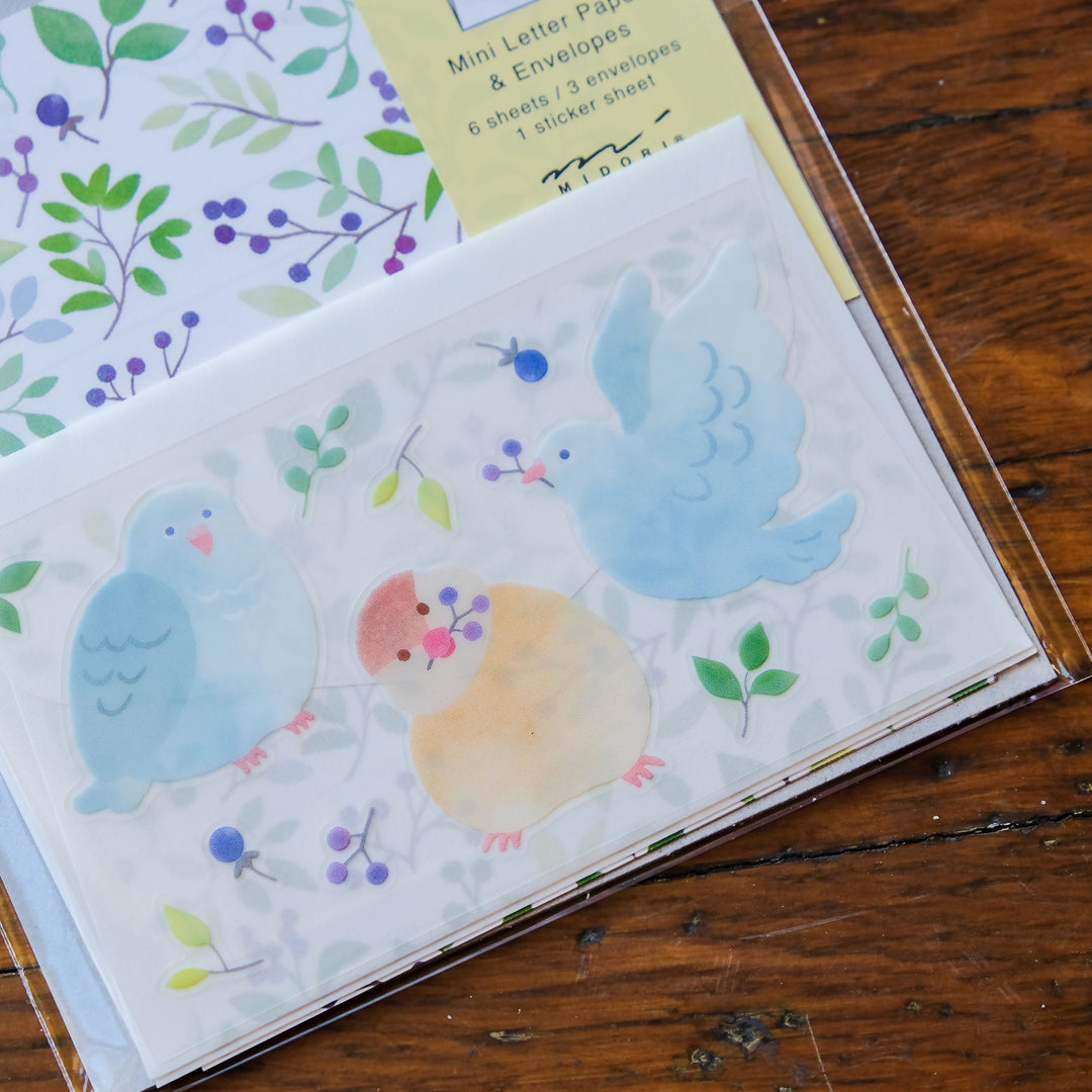 Midori Mini Letter Set with Stickers - 944 For You Bird