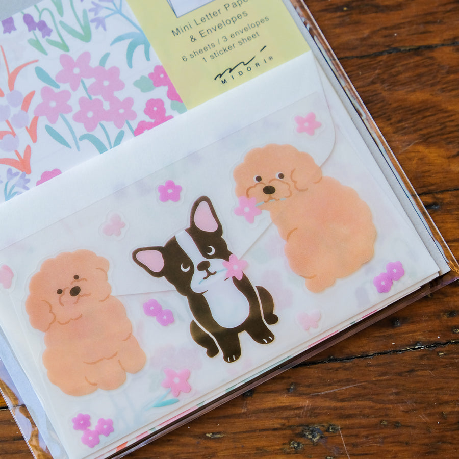 Midori Mini Letter Set with Stickers - 942 For You Dog