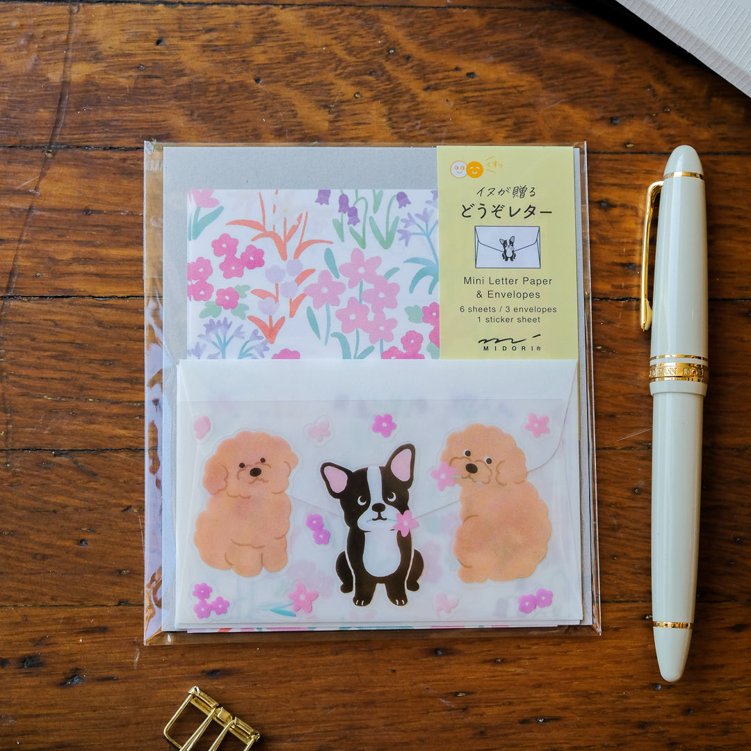 Midori Mini Letter Set with Stickers - 942 For You Dog