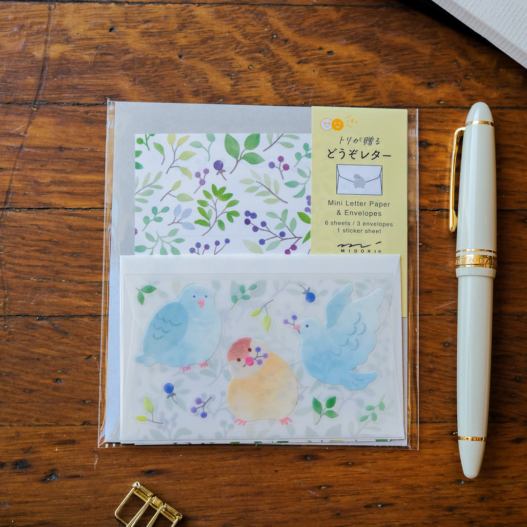 Midori Mini Letter Set with Stickers - 944 For You Bird