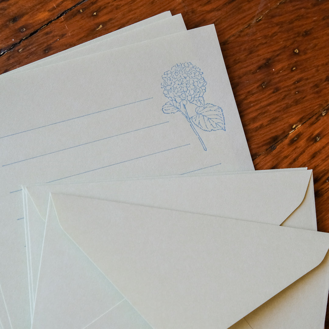Midori Mini Letter Set - Hanairo Washi Green Annabelle