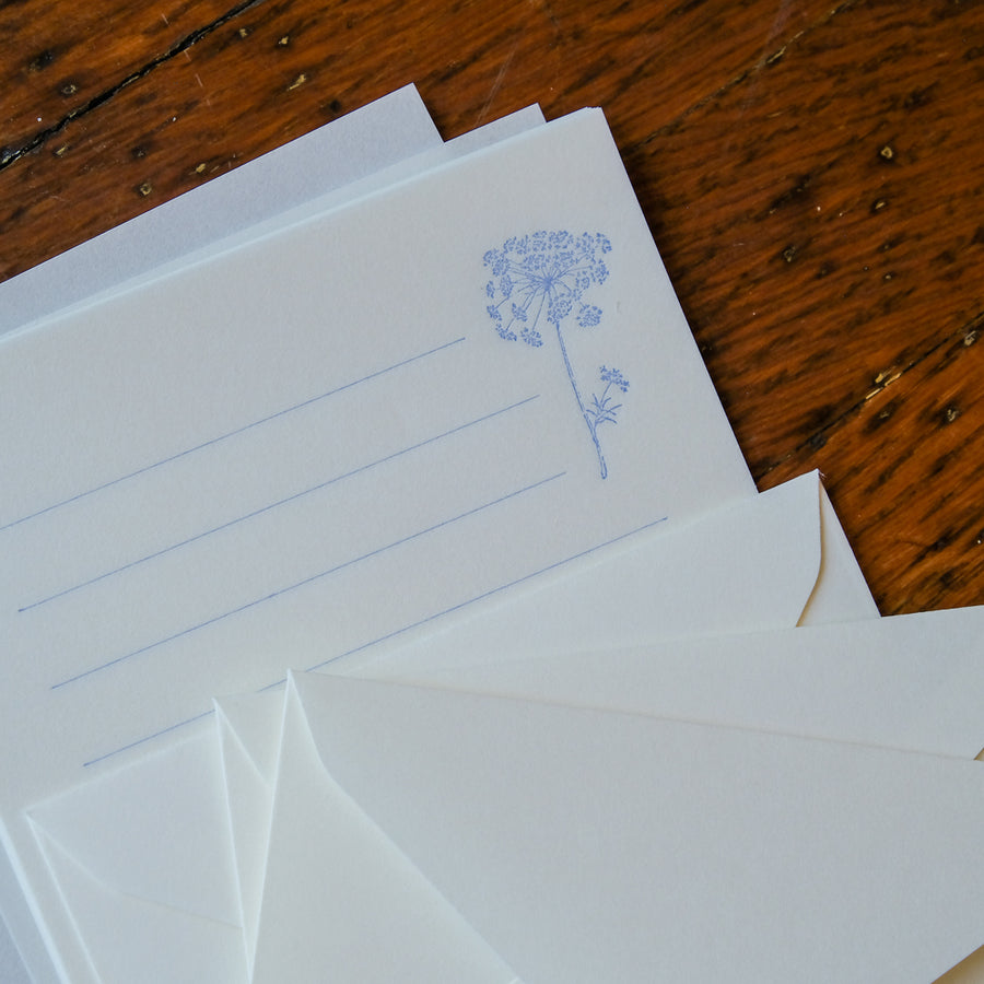 Midori Mini Letter Set - Hanairo Washi White Laceflower