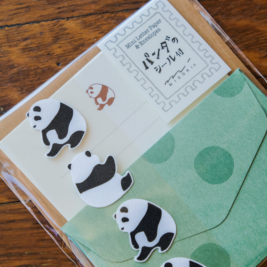 Midori Mini Letter Set with Stickers - 952 Panda A