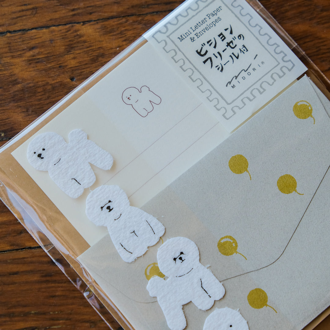 Midori Mini Letter Set with Stickers - 953 Bichon Frise