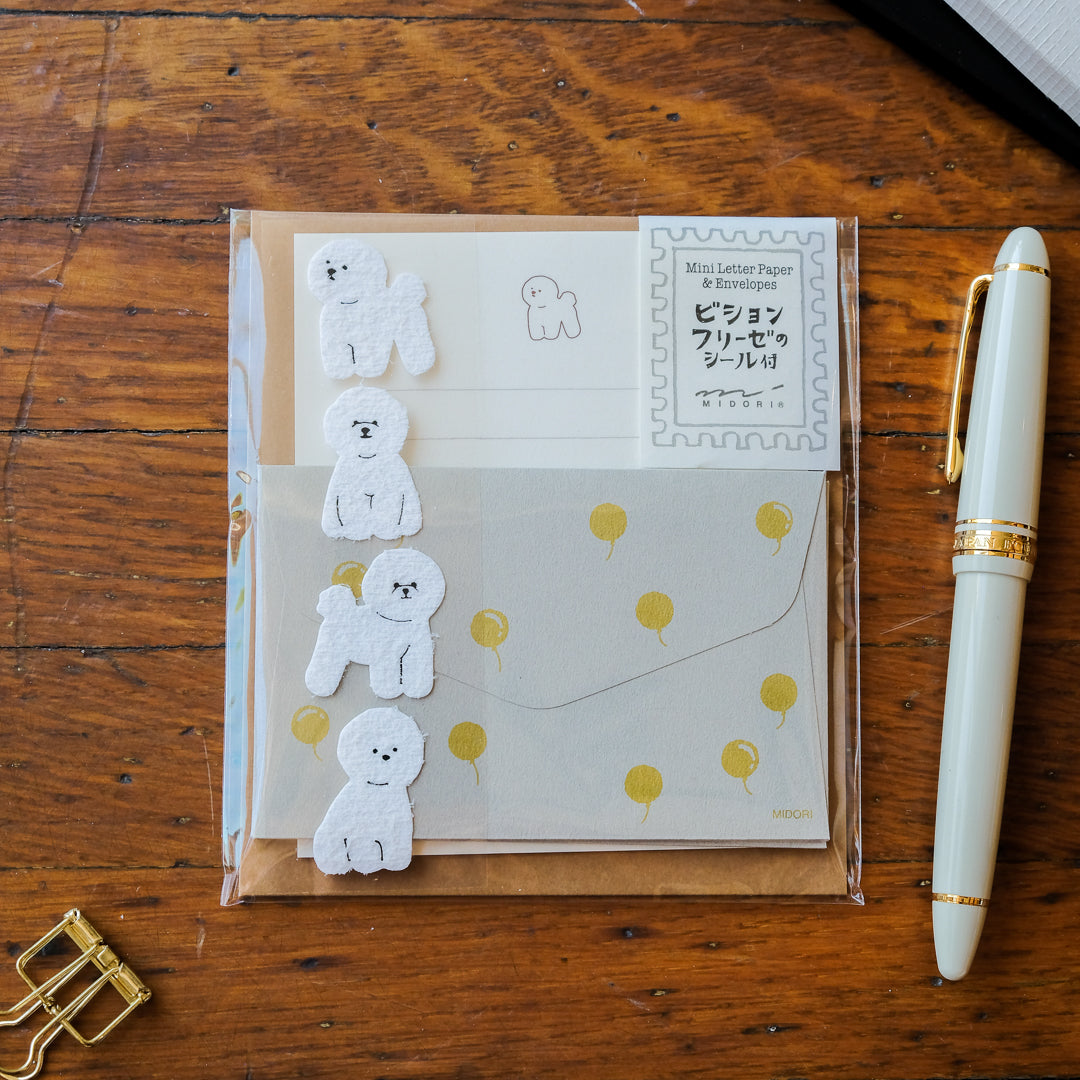 Midori Mini Letter Set with Stickers - 953 Bichon Frise